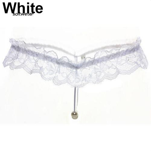 Quần lọt khe phối ren xỏ ngọc trai giả quyến rũ cho nữ