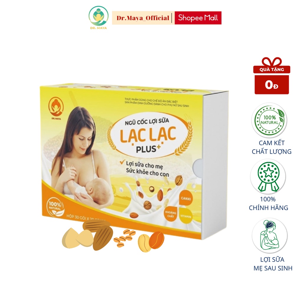 Ngũ cốc lợi sữa lạc lạc Dr.Maya 1 hộp 30 gói 600g