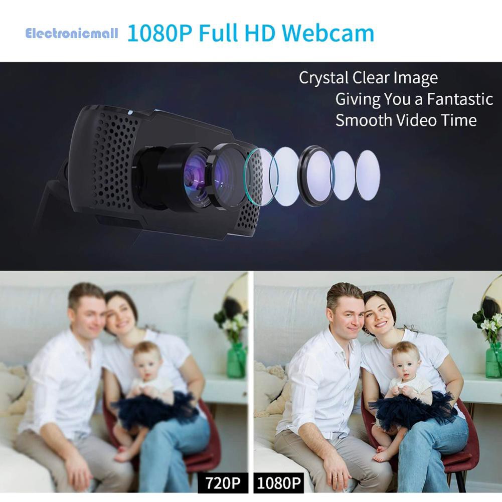 Webcam Điện Tửmall01 1080p Fhd Cho Máy Tính | BigBuy360 - bigbuy360.vn