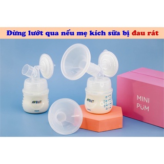 Phễu hút sữa silicon Mini Pum chính hãng an toàn, không BPA, massage êm ái không đau rát thiết kế phù hợp mọi kích thước