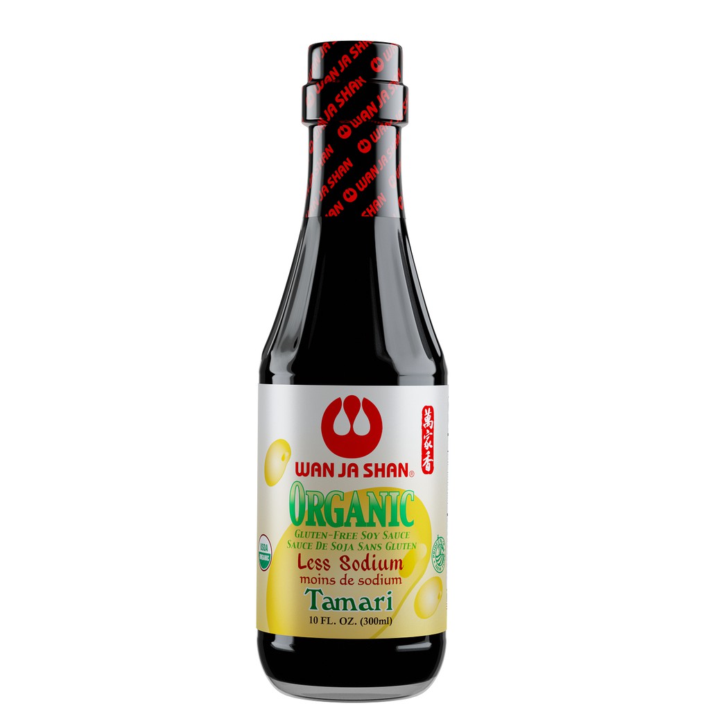 Nước Tương Tamari Ít Muối Hữu Cơ Wan Ja Shan (300ml)