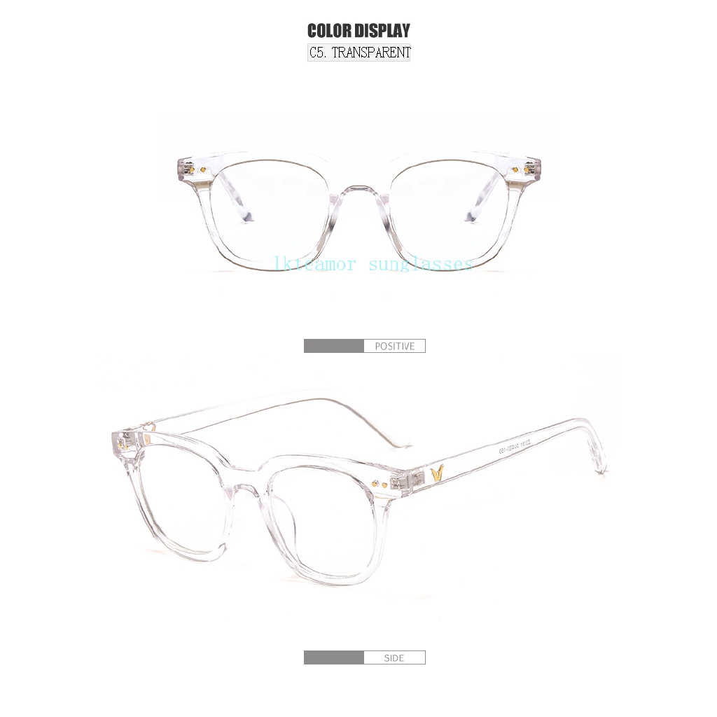 Kính mát gọng vuông chống sáng xanh thời trang cho nam nữ | BigBuy360 - bigbuy360.vn