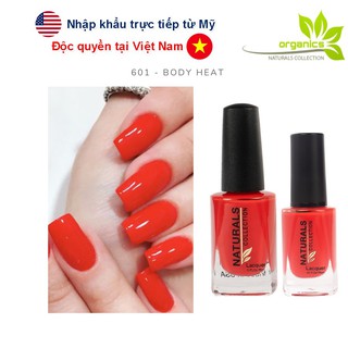 Sơn dưỡng thành phần hữu cơ phục hồi móng yếu, hư tổn USA NATURALS COLLECTION màu cam đậm  - 7.5ml - 601