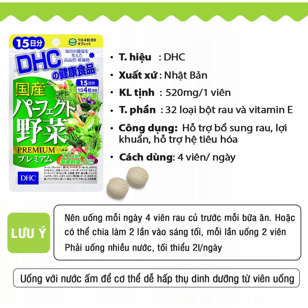 Combo CHĂM SÓC DA MỤN DHC Nhật Bản (viên uống Vitamin C, viên uống Rau củ và Viên uống Kẽm zinc) TM-DHC-CB15