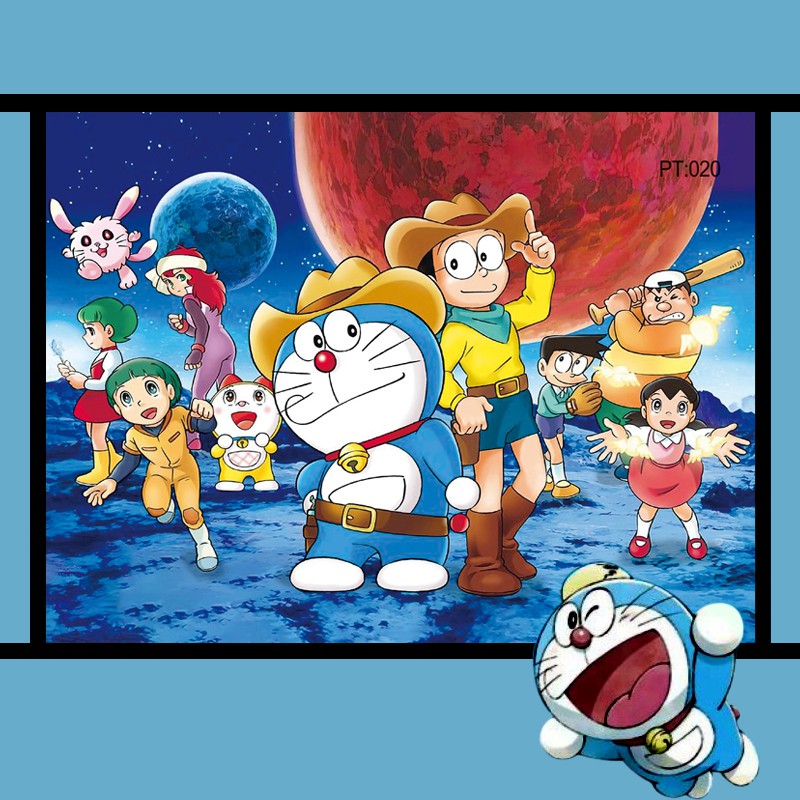Bộ Đồ Chơi Xếp Hình 126 Mảnh Hình Doraemon Dễ Thương Cho Bé