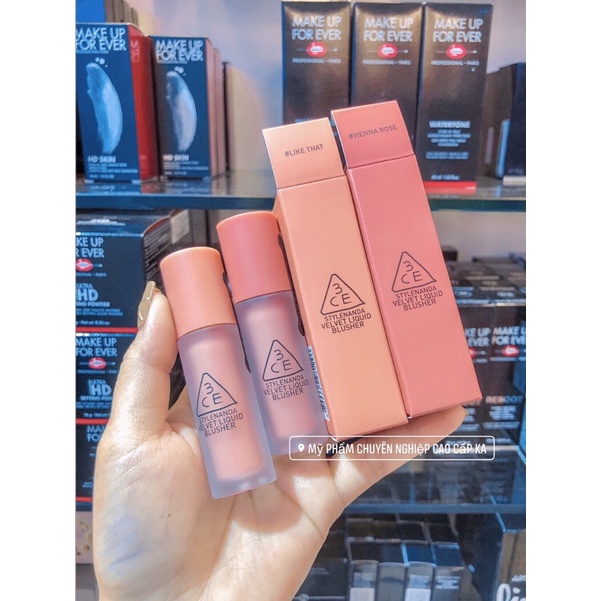 Má hồng 3CE dạng kem VELVET LIQUID BLUSHER