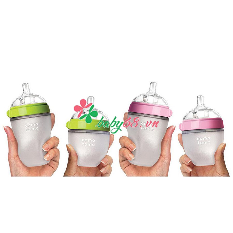 Bình sữa silicon siêu mềm Comotomo 150ml và 250ml