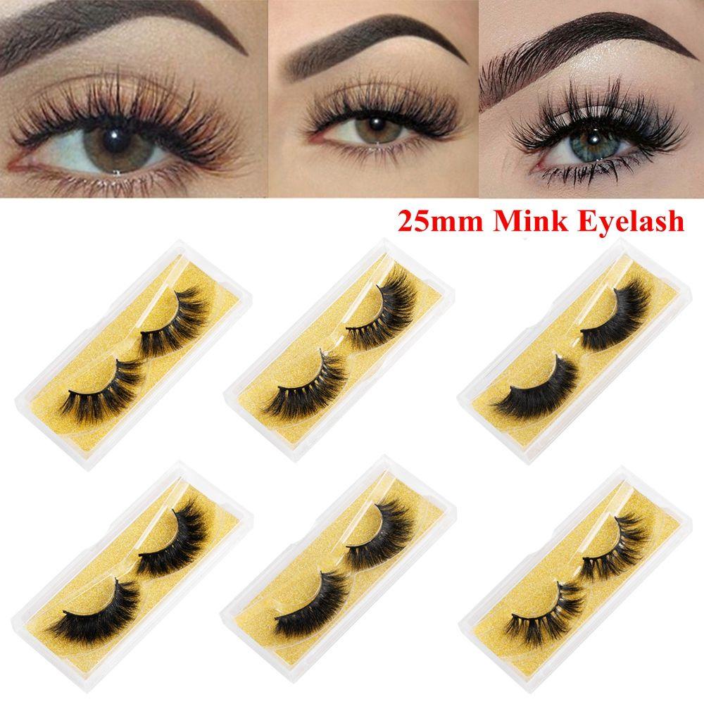 1 Cặp Lông Mi Giả Dài 25mm Trang Điểm Thời Trang Cho Nữ