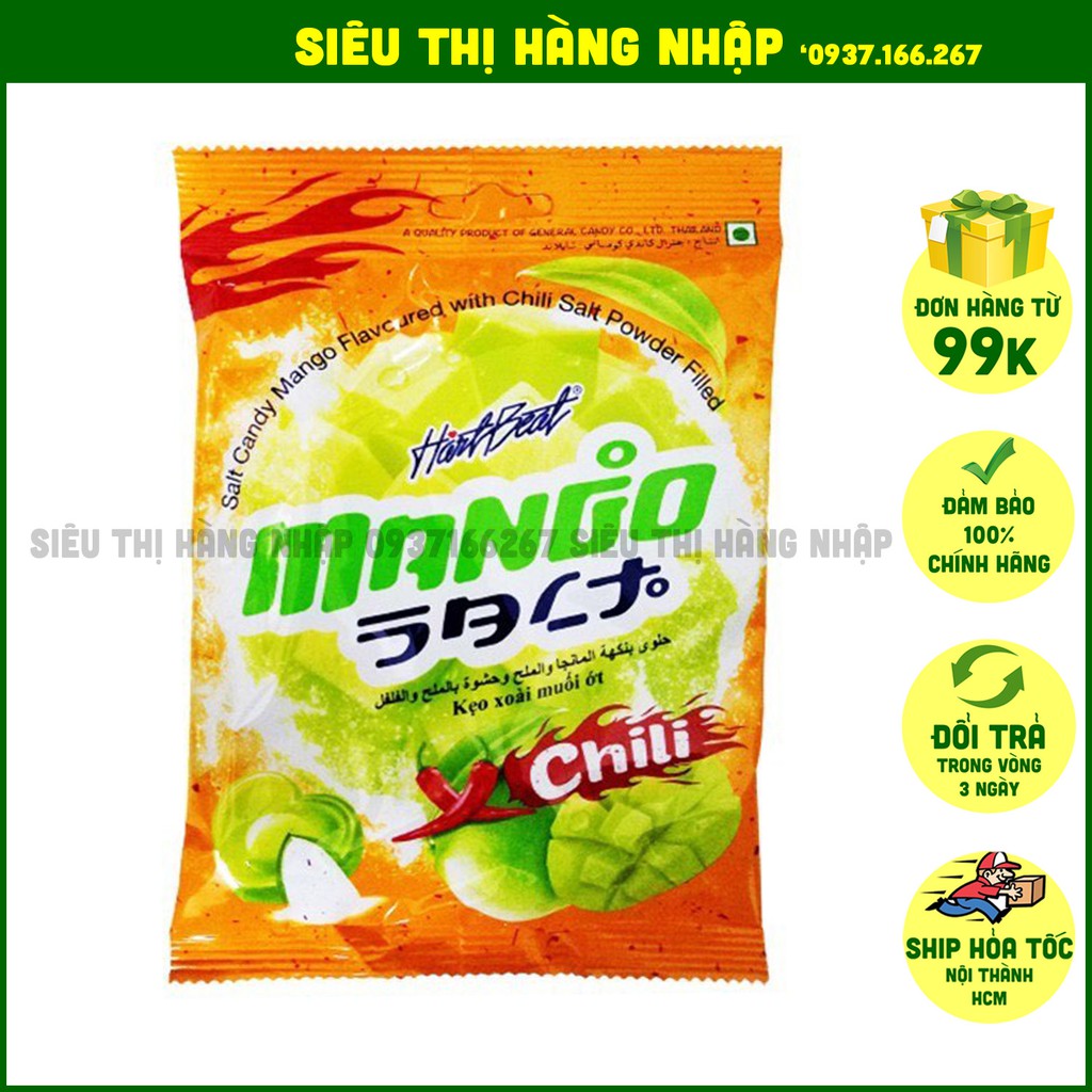 Kẹo xoài muối ớt HartBeat Thái Lan 120g