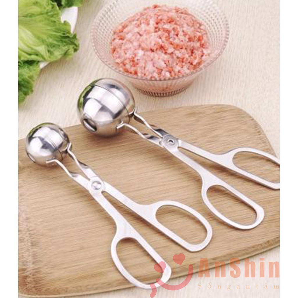 Kẹp làm thịt viên, chả viên Inox 304 cao cấp - dụng cụ viên thịt nấu ăn
