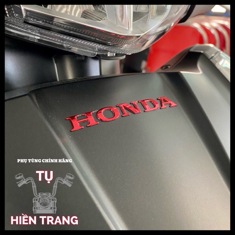 TEM LOGO “HONDA” NỔI 3D MÀU ĐỎ ZIN CHÍNH HÃNG HONDA