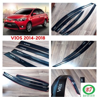 Vè che mưa Vios 2014-2018 ❤️Freeship ❤️ Bằng nhựa cao cấp mềm dẻo