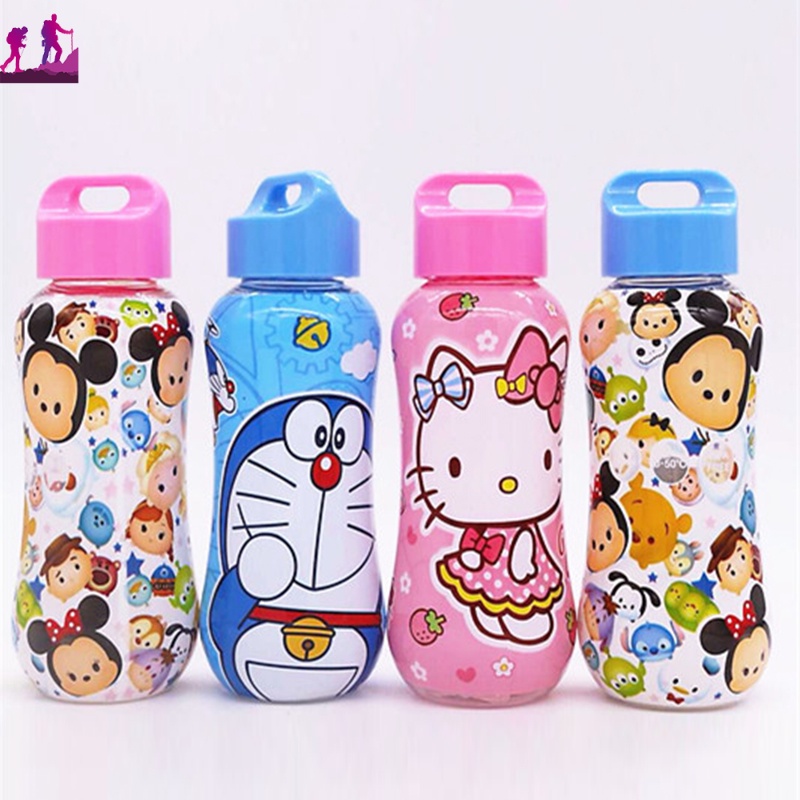 Bình Nước 350ml In Họa Tiết Hoạt Hình Disney Có Dây Đeo Vai Cho Trẻ Em