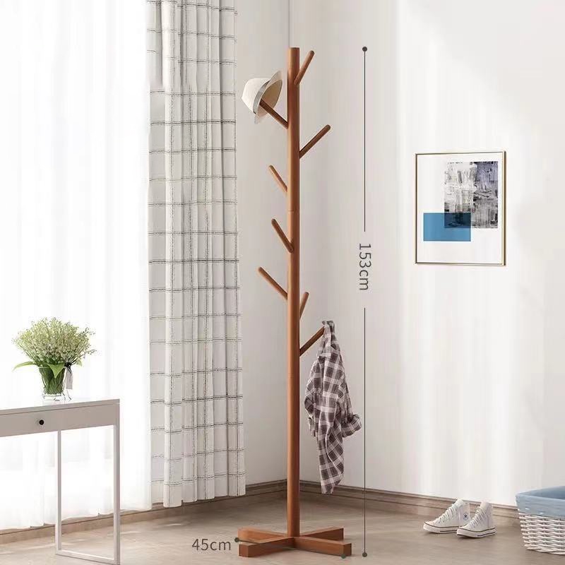 Cây treo quần áo bằng gỗ tự nhiên, cây phơi quần áo cứng cáp - STANDING HANGER