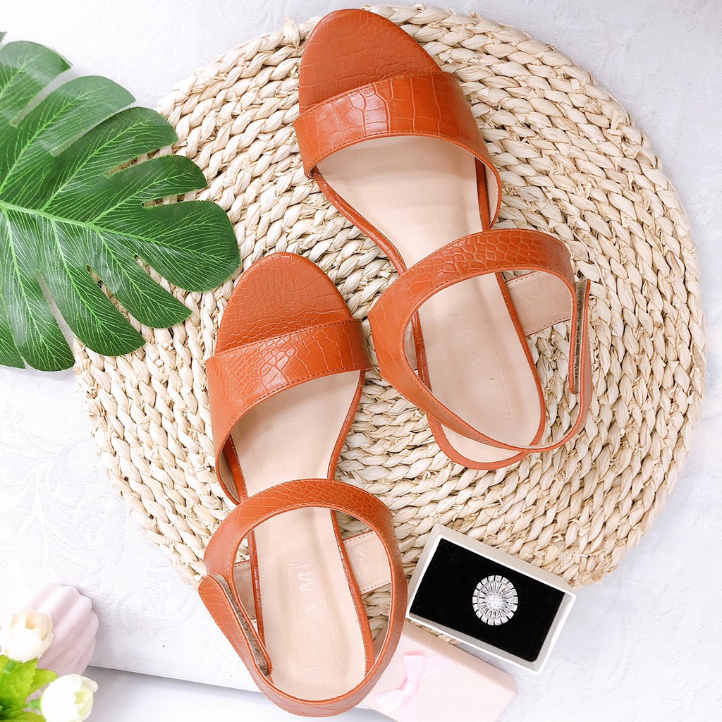 Cao Gót 7P Hở Mũi Quai Dán PAMSHOES CGV61 (Size 35-39)