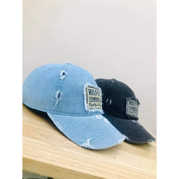 Nón nam nữ lưỡi trai chất jean rách