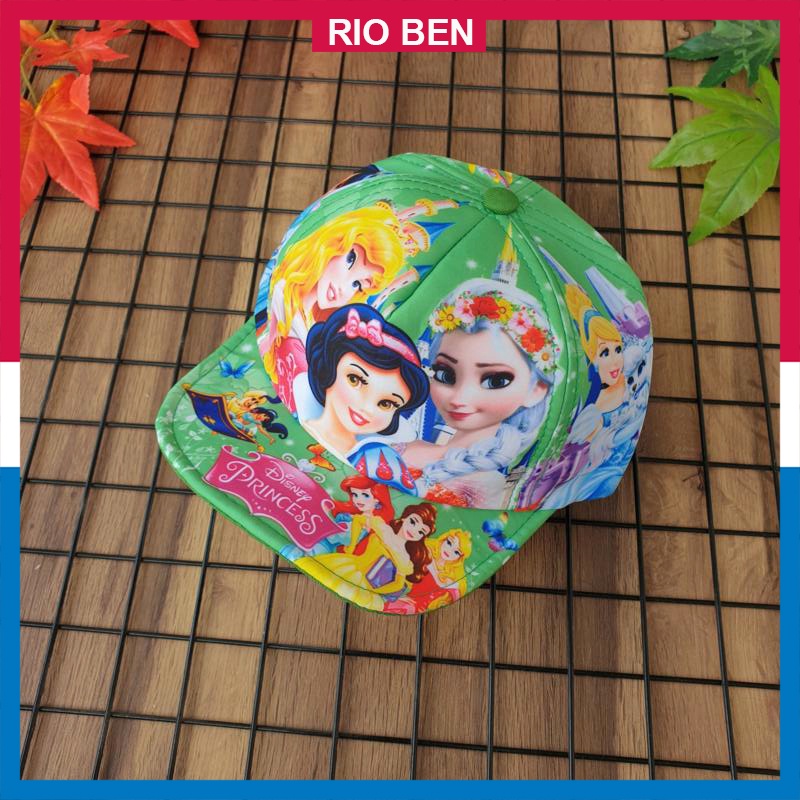 Nón kết bé gái thời trang, in 3d hình công chúa, bé từ 2-5 tuổi RBN061