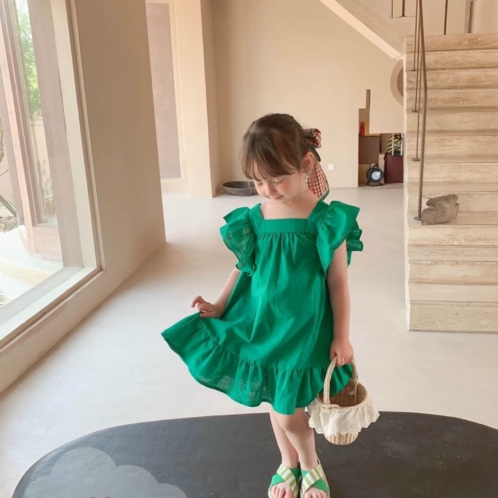 Váy đầm đuôi cá nơ sau siêu xinh, mềm lên form cực sang cho bé từ 1-5T (8-19kg) VBG27