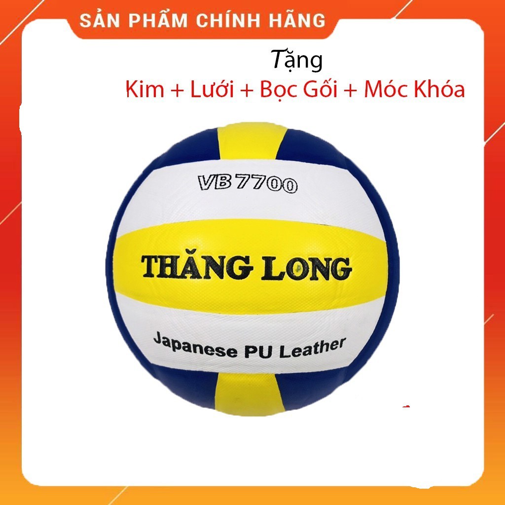 Quả Bóng Chuyền Da Thăng Long VB 7700, VB7400, VB7000 [Tiêu Chuẩn Thi Đấu_Hàng Chính Hãng]-Tặng Kim+Lưới+Móc Khóa+Bó Gố