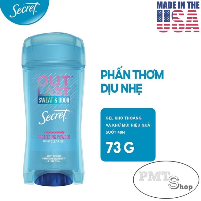 [USA] Combo 2 Lăn khử mùi nữ Secret Clear gel 73g Lavender | Outlast Completely Clean | Protecting Powder - Mỹ | BigBuy360 - bigbuy360.vn