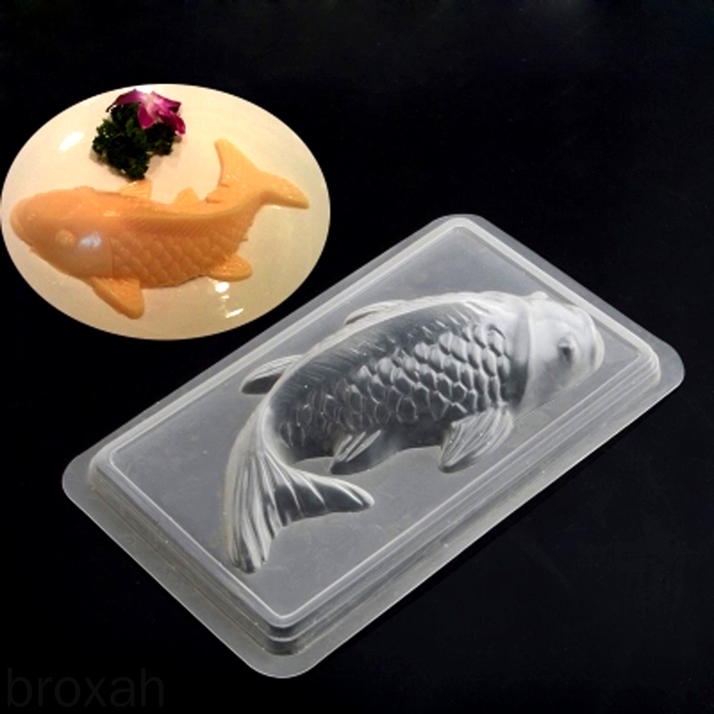 Khuôn làm bánh thạch rau câu sô cô la tạo hình cá Koi 3D tiện lợi dành cho nhà bếp