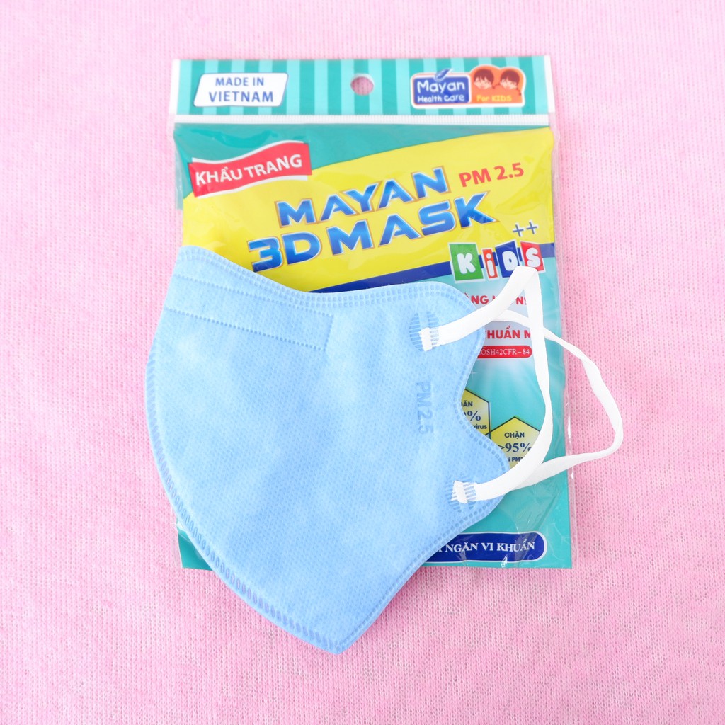 Khẩu trang 3d MAYAN mask Pm 2.5 Medi, màng lọc N95 người lớn trẻ em NPP Shoptido