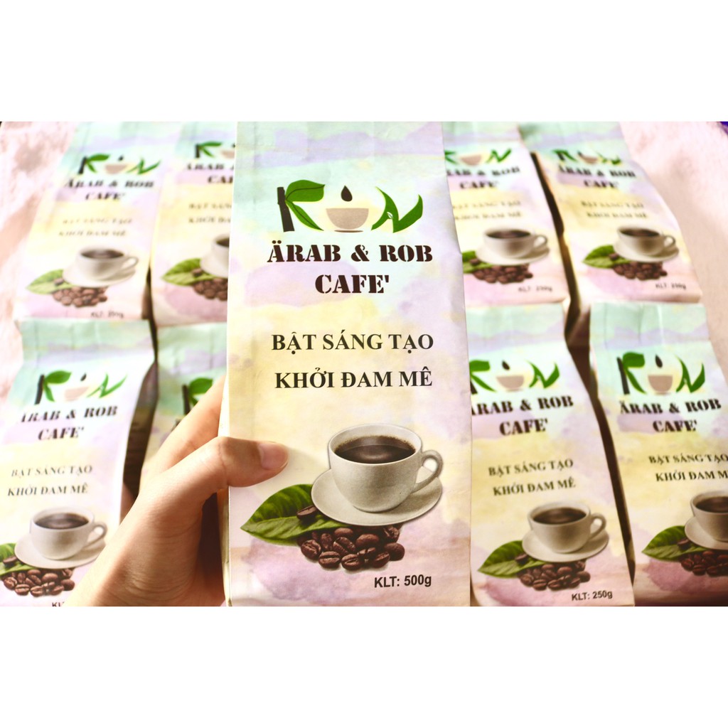 (TẶNG MÁY) Cà Phê Nguyên Chất Arabica & Robusta Rin pha phin pha máy hương vị đậm vừa