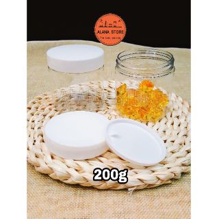 Hũ nhựa trong nắp trắng 200g