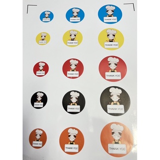 Tem THANK YOU cô gái 5 màu dể thương - DECAL NHỰA CHỐNG THẤM