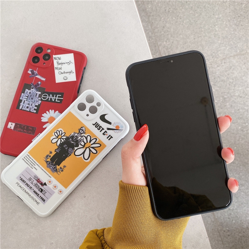 Ốp điện thoại hình hoa cúc cho IPHONE 11 PRO MAX I7 I8 PLUS XR XS MAX | BigBuy360 - bigbuy360.vn