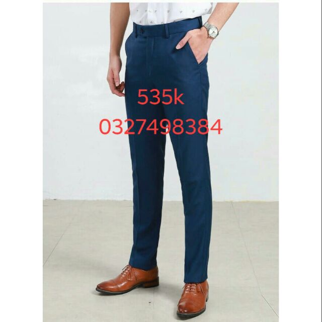 (695 giảm còn 535k) màu xanh tím than 26- ATR00208- Quần âu Aristino