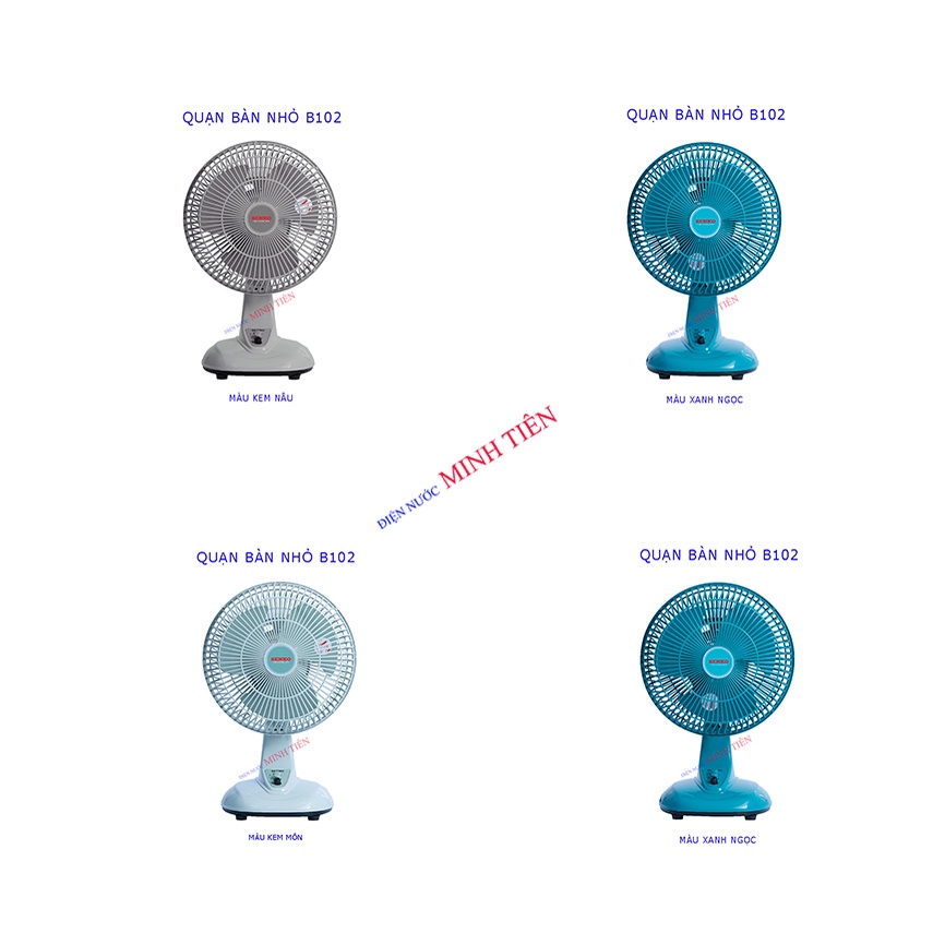 Quạt điện bàn, quạt để bàn SENKO loại nhỏ Model - B102 với nhiều màu sắc và mẫu mã đẹp - Hàng Việt N