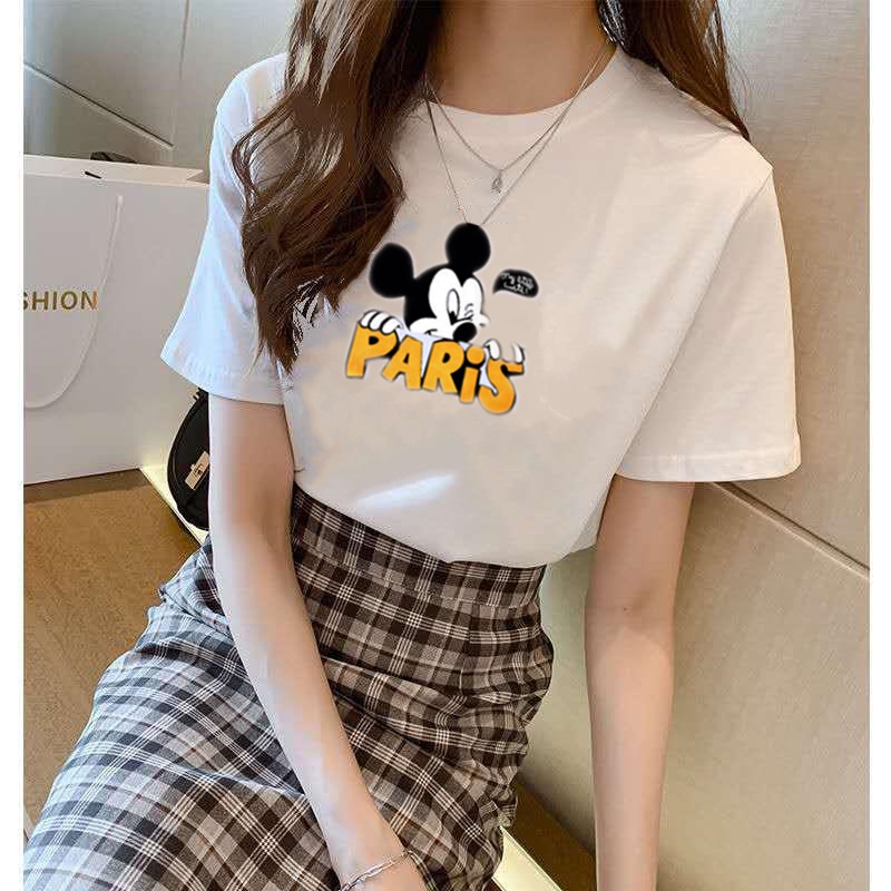 Korean version of loose fashion print trend short-sleeved T-shirt woman