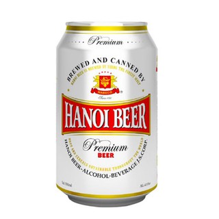 Thùng 24 lon bia Hà Nội Premium lon 330ml (Bia Hà Nội lon trắng)