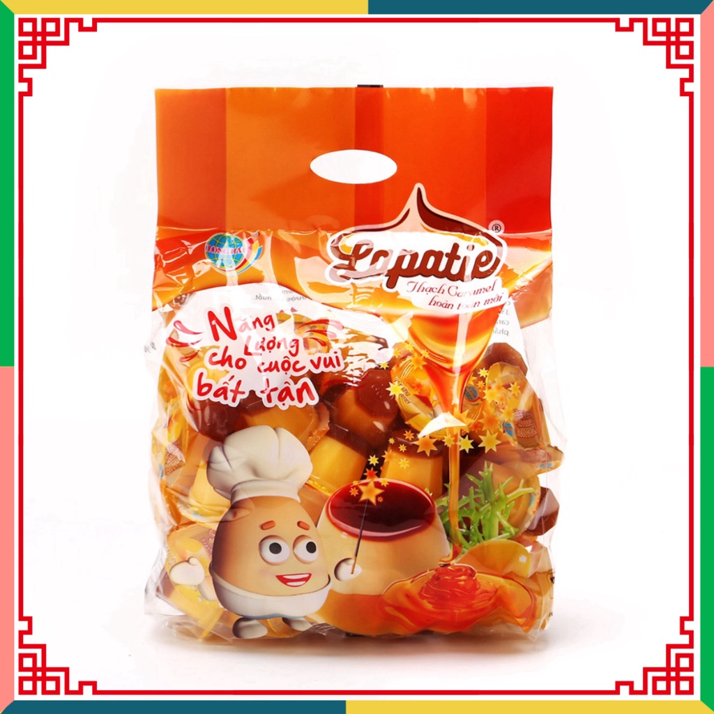 Thạch caramel Lapatie, thạch caramen trứng Long Hải tải trọng túi 992 g