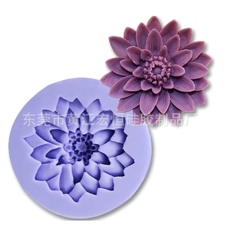 silicon hoa cúc trang trí bánh