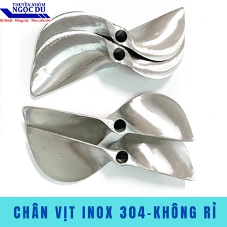 Chân Vịt Inox 2 Cánh 13HP, Lỗ Ren 16mm, Đường Kính 24 cm, Phù hợp động cơ xăng - cốt thẳng, Chân Vịt Chạy Thuyền
