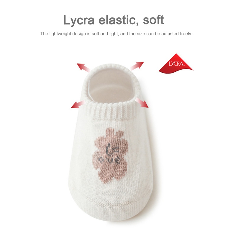 Vớ Cotton Mỏng Thoáng Khí Chống Trượt Thoải Mái Cho Bé