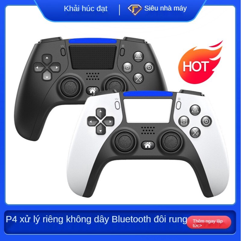 Tay Cầm Chơi Game Không Dây Bluetooth 4.0 Với Chế Độ Rung Kép Cho Ps4