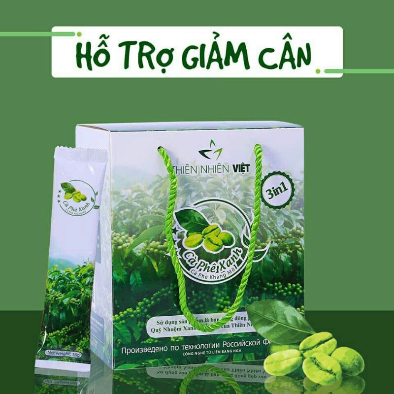 Cà Phê Xanh Giảm Cân ( hộp 10 gói )