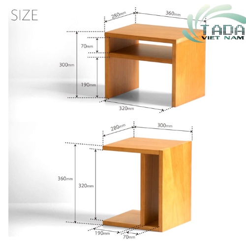 Bàn trà mini, bàn trà nhỏ trang trí cạnh sofa phòng khách, phòng ngủ sang trọng chất liệu gỗ MDF phủ melamin BT2 | BigBuy360 - bigbuy360.vn