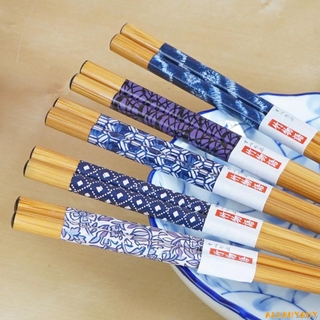 Set 5 đôi đũa tre họa tiết mèo may mắn phong cách nhật bản