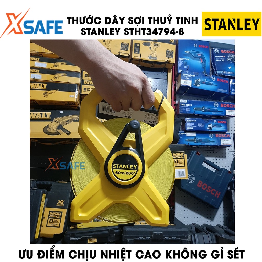 Thước dây sợi thủy tinh STANLEY lưỡi sợi thuỷ tinh mềm dẻo Thước sợi thuỷ tinh Stanley thiết kế nhỏ gọn linh hoạt