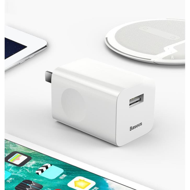Củ Sạc Nhanh Baseus 3A\24w Quick Charge 3.0, Chống Cháy Nổ - Dành Cho Các Dòng Iphone/ Ipad/ Samsung/ XIaomi/ Oppo..vv