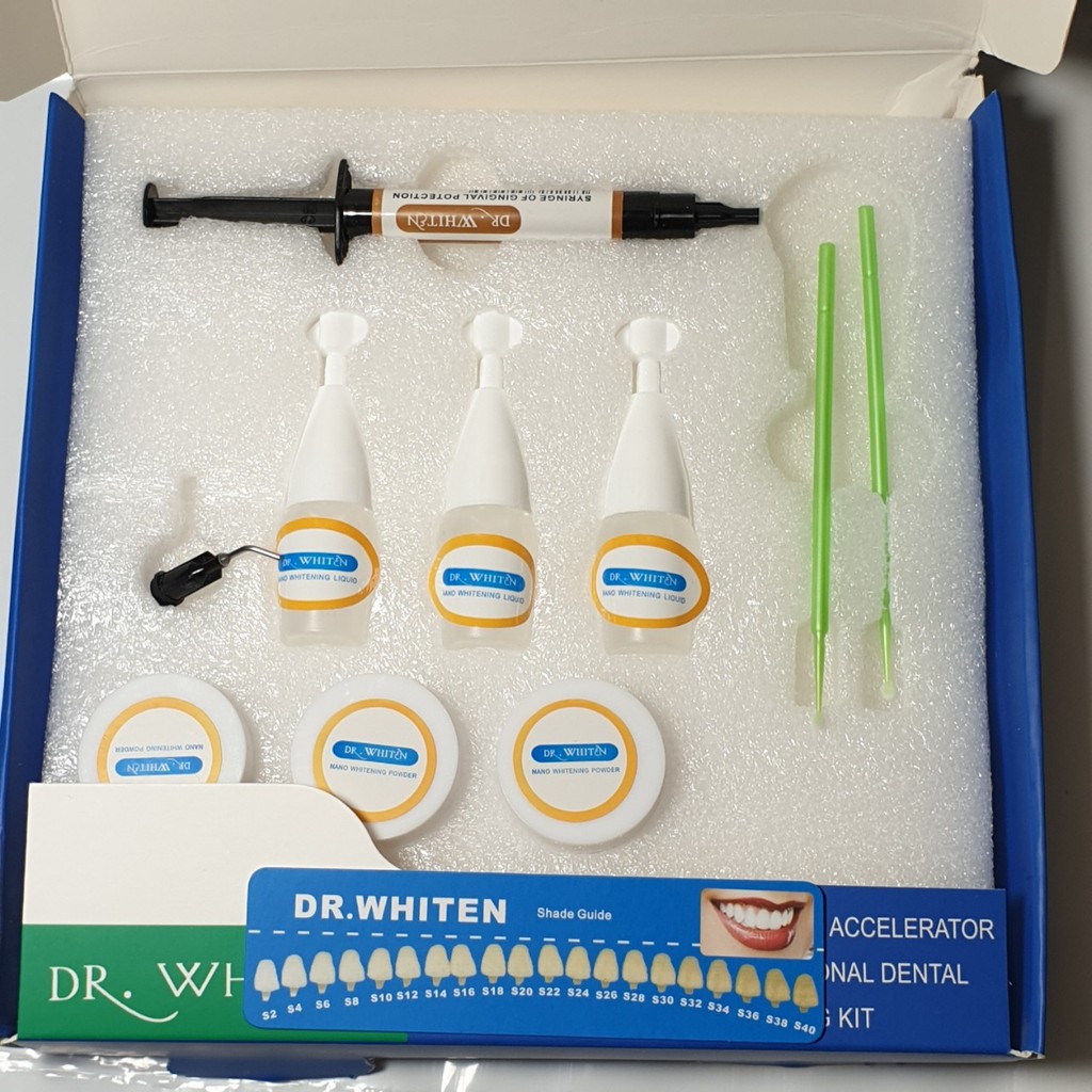 Bộ Kit tẩy Trắng Răng nhanh và hiệu quả Dr.Whiten Drwhiten trong 30 phút dùng trong Nha Khoa, Spa Thẩm Mỹ Viện