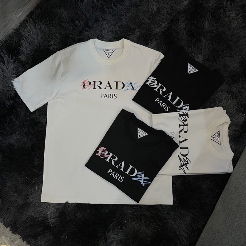 Áo thun Prada in chữ cao cấp Áo prada mới nhất