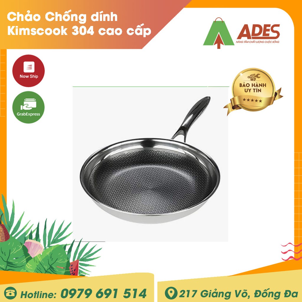 Chảo Chống dính INOX 304 cao cấp - Công nghệ Blackcube 7 Lớp - Chính hãng Kimscook