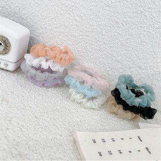 Dây Cột Tóc Vải Scrunchies Lưới Nhiều Màu HOT TREND Siêu Xinh Cho Nữ.