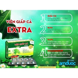VIÊN GIẤP CÁ  VIÊN GIẤP CÁ Extra - Viên uống hỗ trợ điều trị trĩ và táo bón chính hãng Tâm Dược