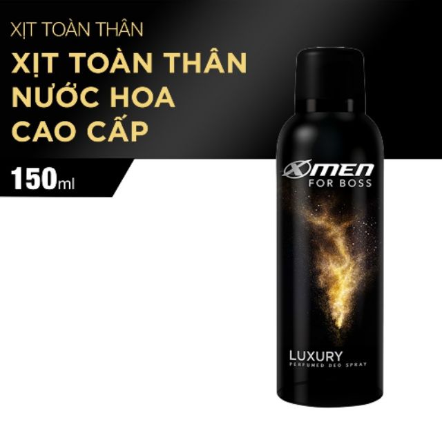 Xịt khử mùi toàn thân XMen for Boss Luxury 150m